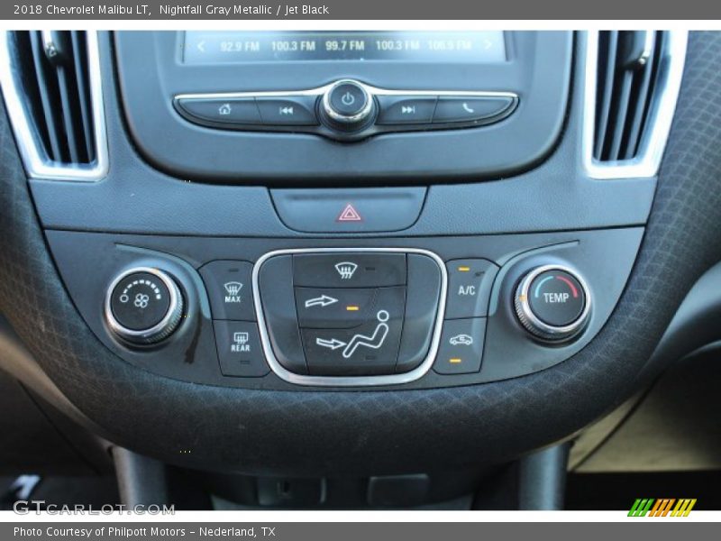 Nightfall Gray Metallic / Jet Black 2018 Chevrolet Malibu LT