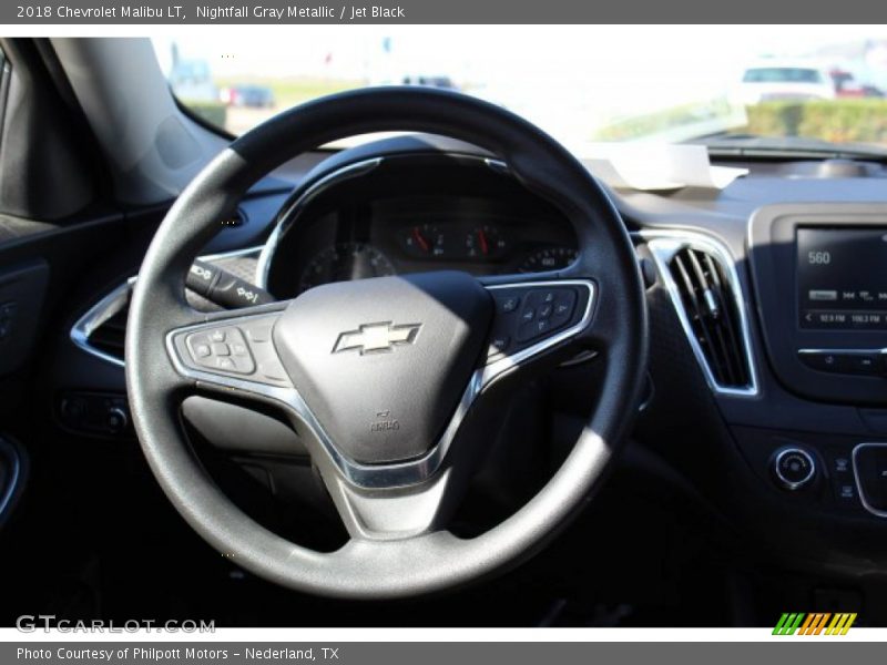 Nightfall Gray Metallic / Jet Black 2018 Chevrolet Malibu LT