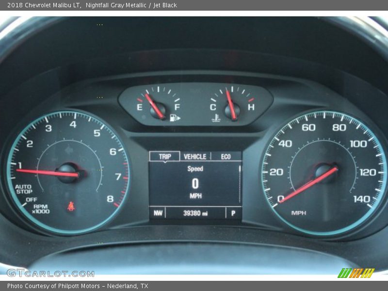 Nightfall Gray Metallic / Jet Black 2018 Chevrolet Malibu LT