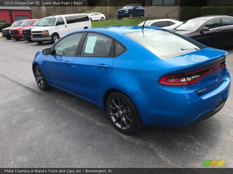 Laser Blue Pearl / Black 2016 Dodge Dart SE