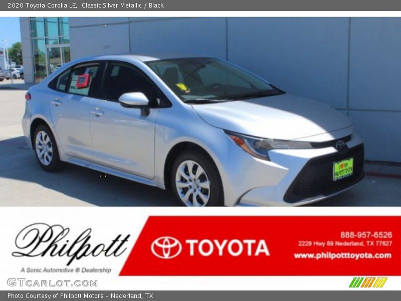 Classic Silver Metallic / Black 2020 Toyota Corolla LE