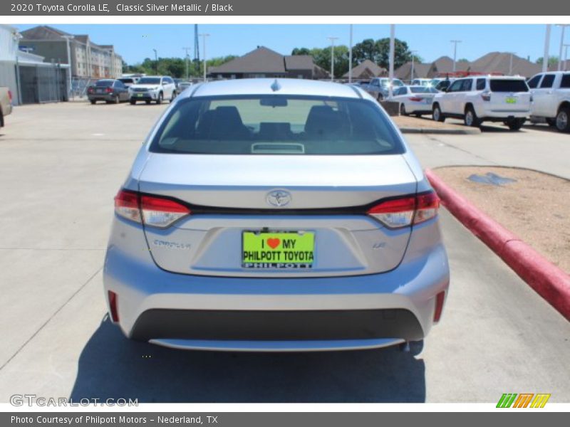 Classic Silver Metallic / Black 2020 Toyota Corolla LE