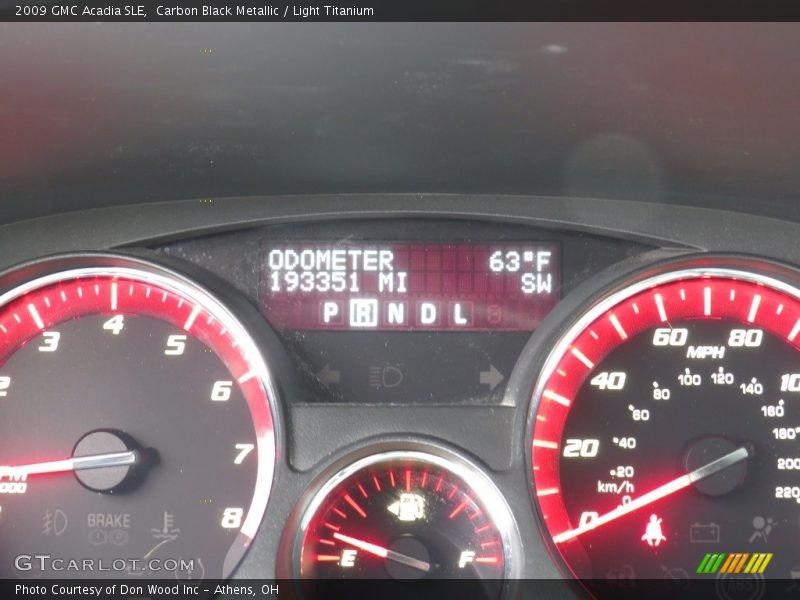 Carbon Black Metallic / Light Titanium 2009 GMC Acadia SLE