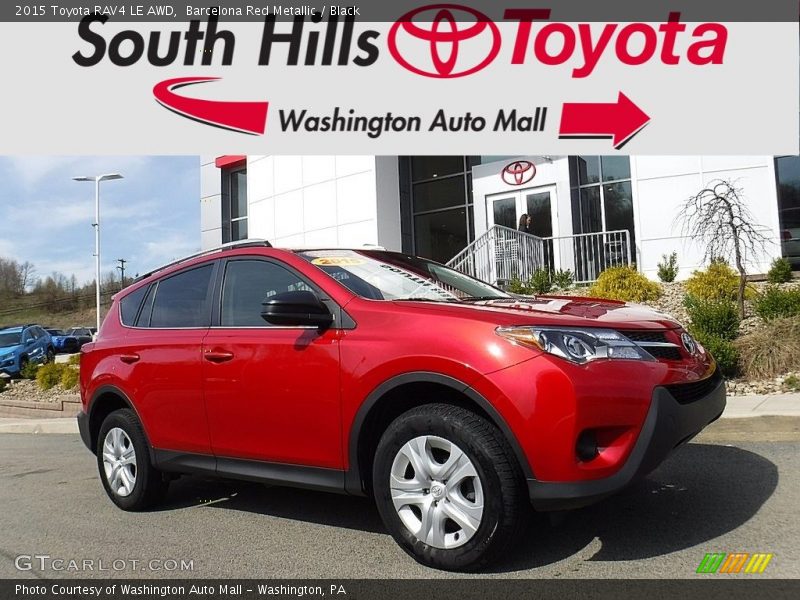 Barcelona Red Metallic / Black 2015 Toyota RAV4 LE AWD