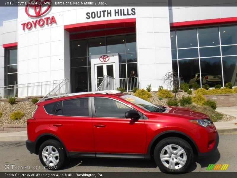 Barcelona Red Metallic / Black 2015 Toyota RAV4 LE AWD