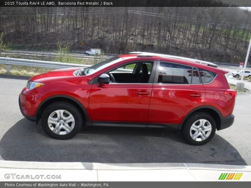 Barcelona Red Metallic / Black 2015 Toyota RAV4 LE AWD