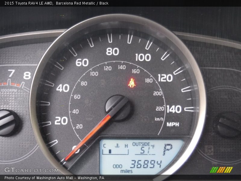Barcelona Red Metallic / Black 2015 Toyota RAV4 LE AWD