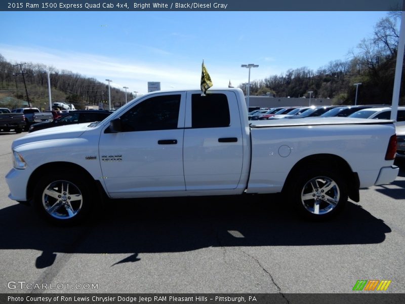 Bright White / Black/Diesel Gray 2015 Ram 1500 Express Quad Cab 4x4