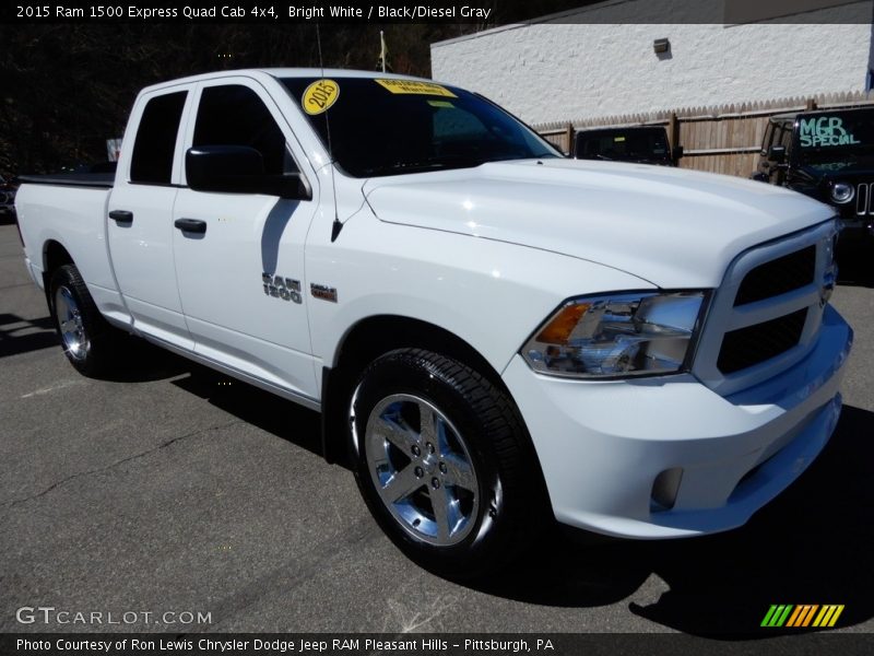 Bright White / Black/Diesel Gray 2015 Ram 1500 Express Quad Cab 4x4