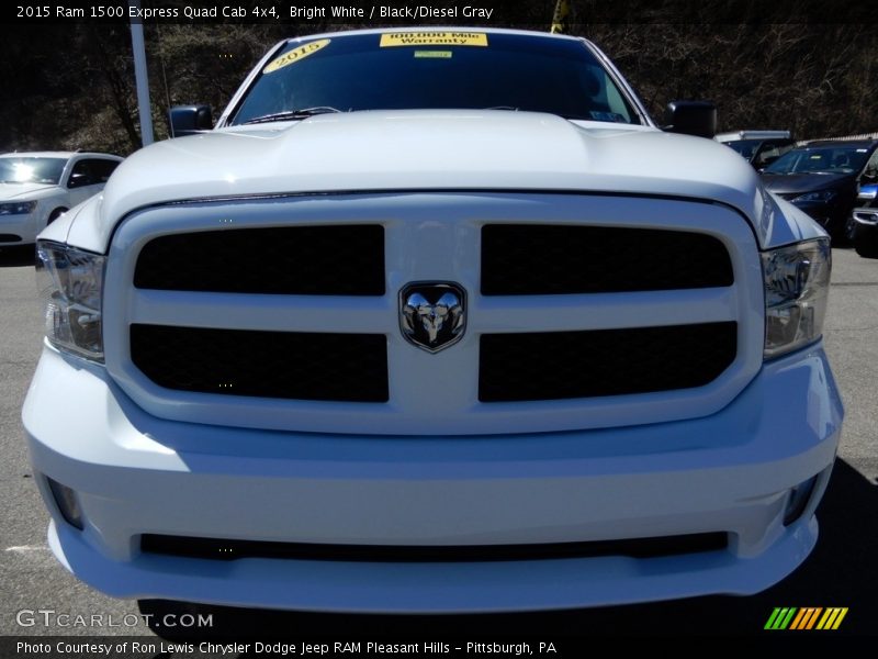 Bright White / Black/Diesel Gray 2015 Ram 1500 Express Quad Cab 4x4