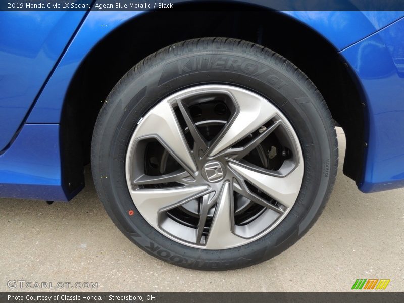 Agean Blue Metallic / Black 2019 Honda Civic LX Sedan