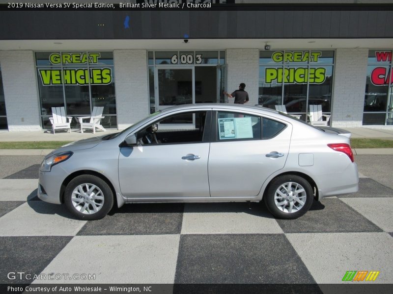 Brilliant Silver Metallic / Charcoal 2019 Nissan Versa SV Special Edition