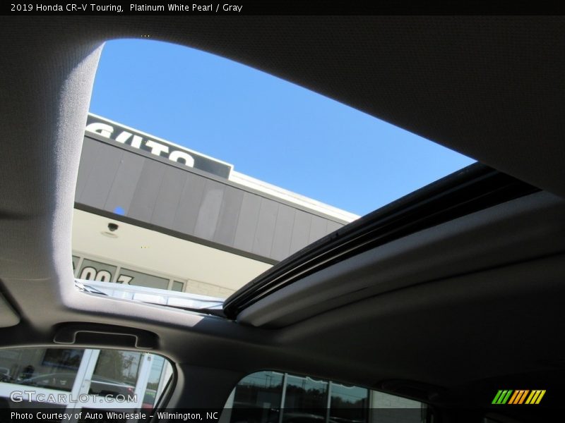 Platinum White Pearl / Gray 2019 Honda CR-V Touring