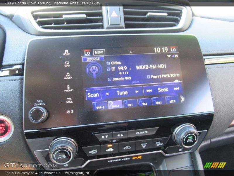 Platinum White Pearl / Gray 2019 Honda CR-V Touring