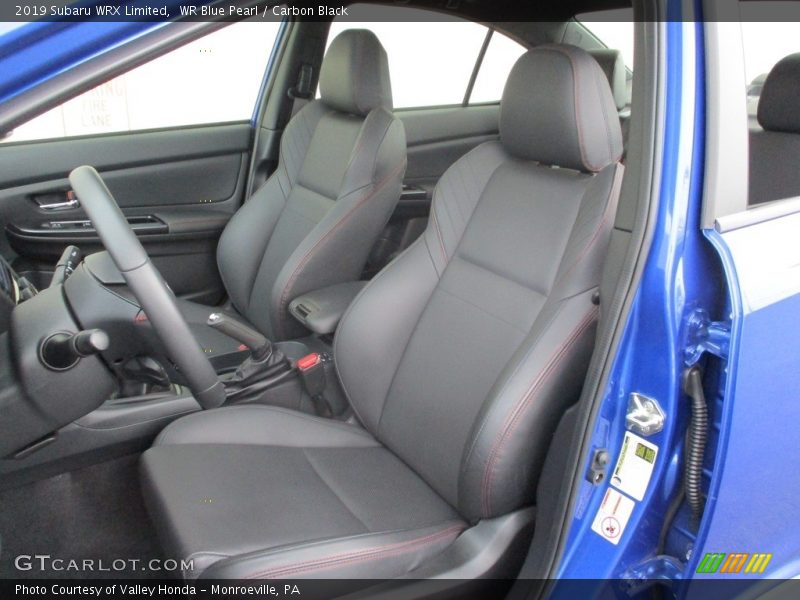Front Seat of 2019 WRX Limited