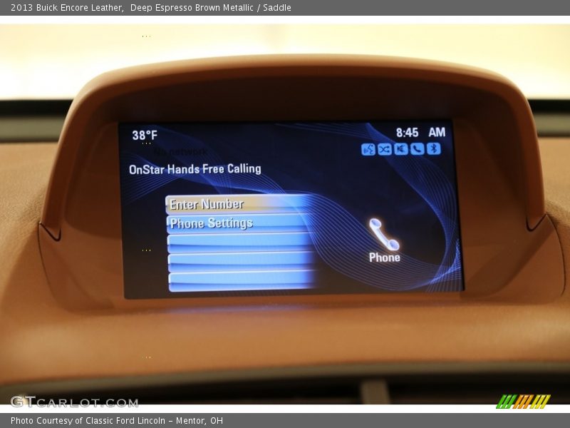 Deep Espresso Brown Metallic / Saddle 2013 Buick Encore Leather