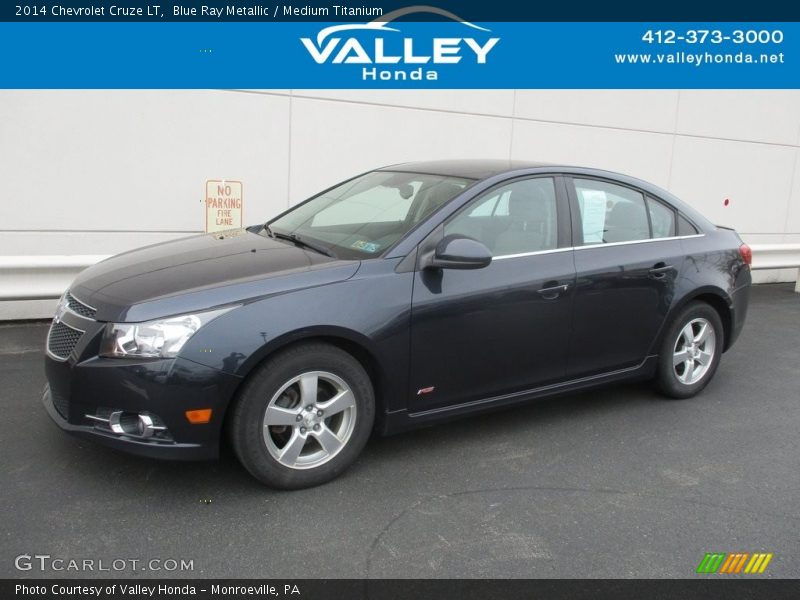 Blue Ray Metallic / Medium Titanium 2014 Chevrolet Cruze LT