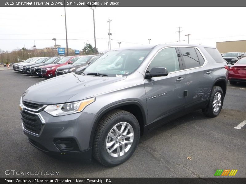 Satin Steel Metallic / Jet Black 2019 Chevrolet Traverse LS AWD