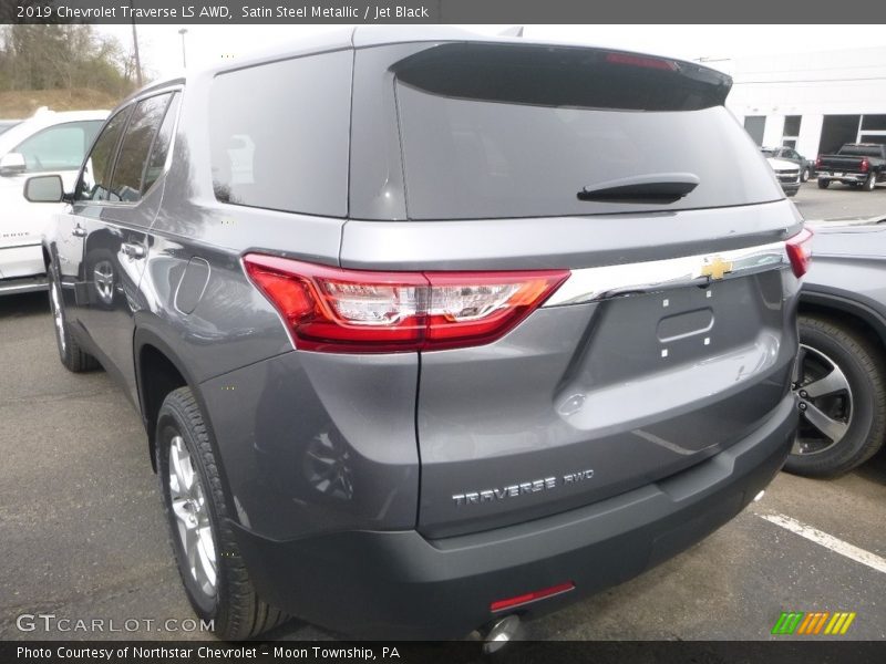 Satin Steel Metallic / Jet Black 2019 Chevrolet Traverse LS AWD