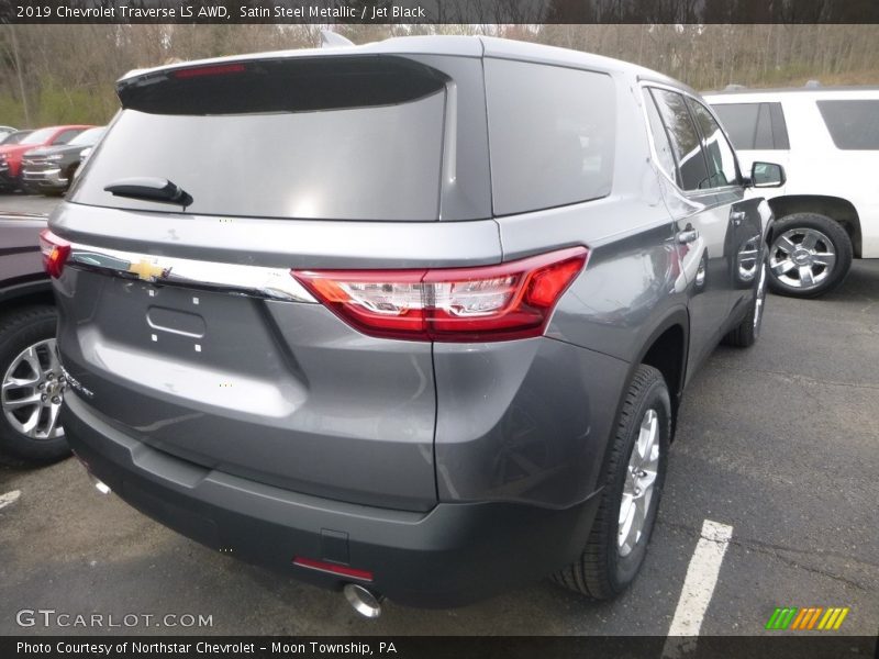 Satin Steel Metallic / Jet Black 2019 Chevrolet Traverse LS AWD