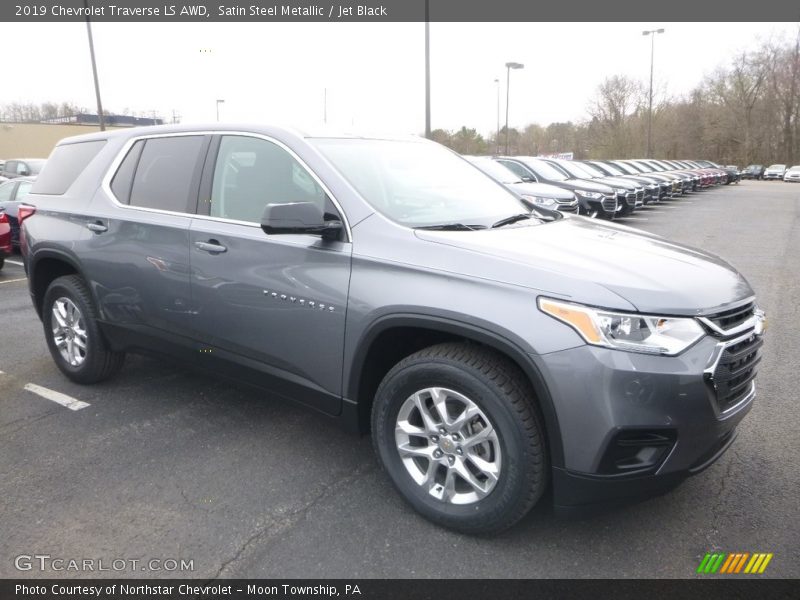 Satin Steel Metallic / Jet Black 2019 Chevrolet Traverse LS AWD