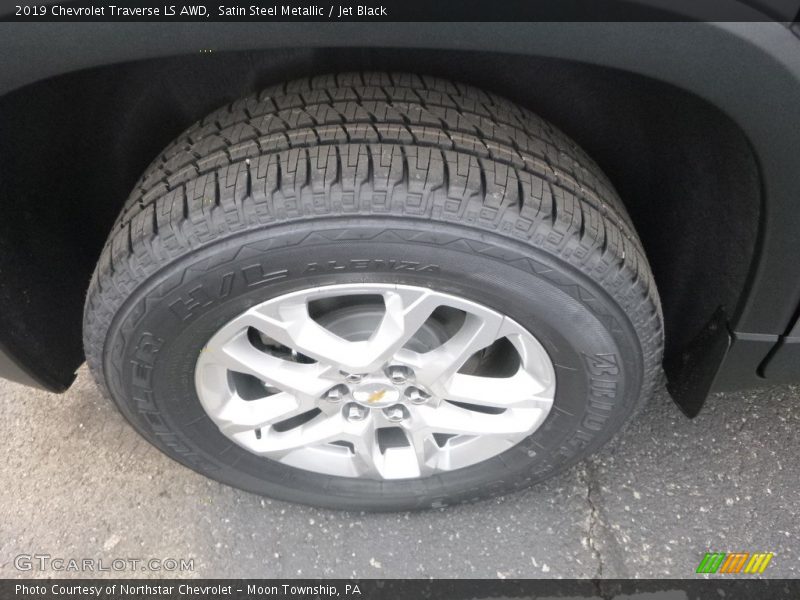 Satin Steel Metallic / Jet Black 2019 Chevrolet Traverse LS AWD