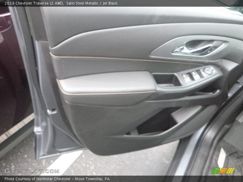 Satin Steel Metallic / Jet Black 2019 Chevrolet Traverse LS AWD