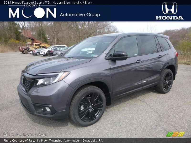 Modern Steel Metallic / Black 2019 Honda Passport Sport AWD