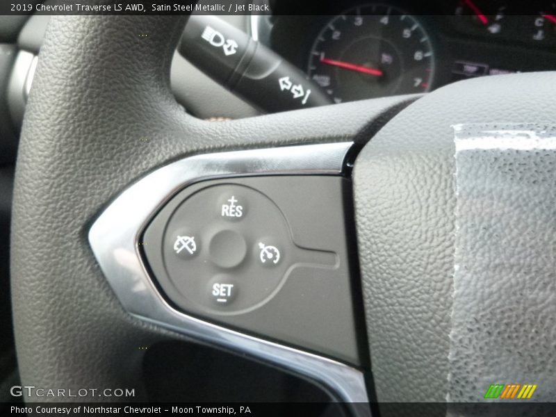 Satin Steel Metallic / Jet Black 2019 Chevrolet Traverse LS AWD