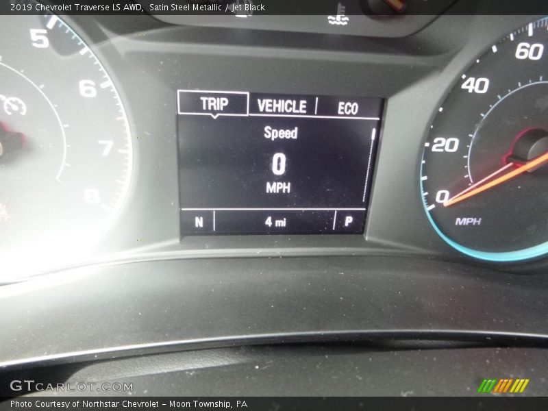 Satin Steel Metallic / Jet Black 2019 Chevrolet Traverse LS AWD