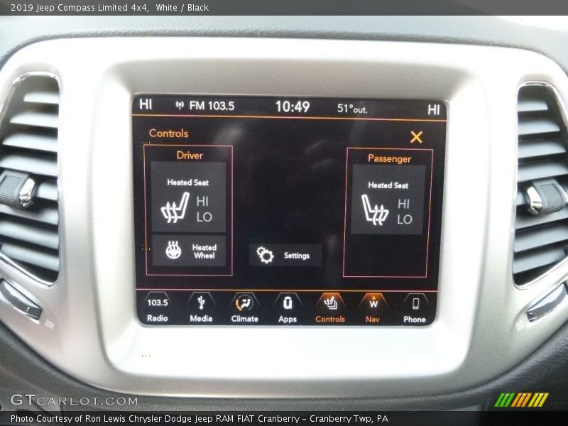 White / Black 2019 Jeep Compass Limited 4x4