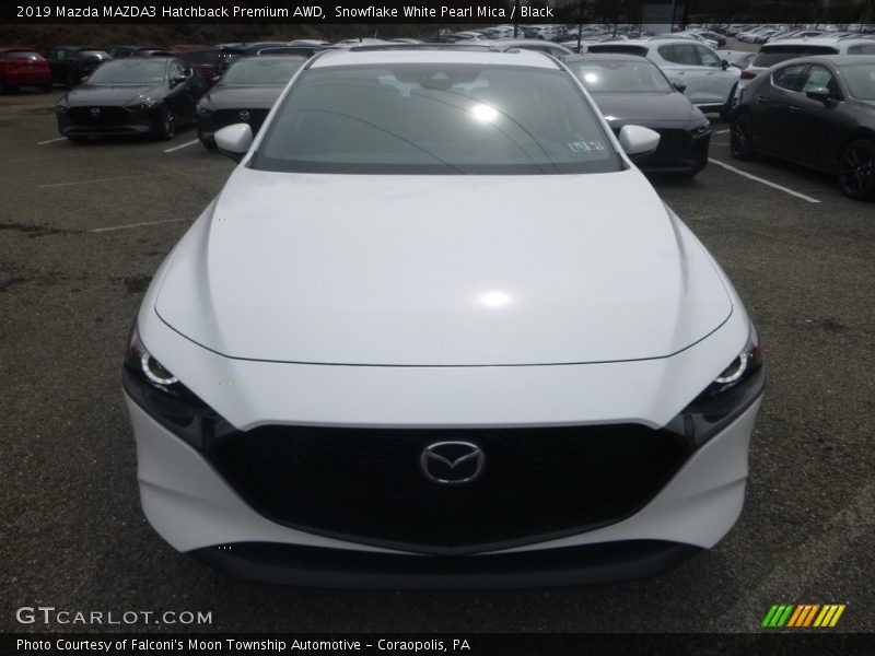 Snowflake White Pearl Mica / Black 2019 Mazda MAZDA3 Hatchback Premium AWD