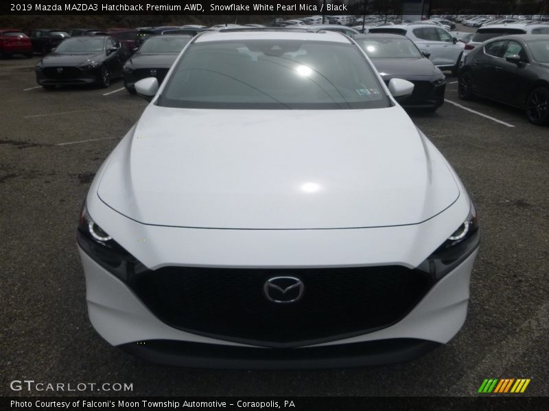 Snowflake White Pearl Mica / Black 2019 Mazda MAZDA3 Hatchback Premium AWD