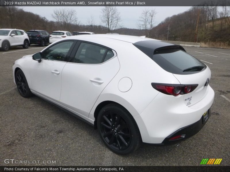 Snowflake White Pearl Mica / Black 2019 Mazda MAZDA3 Hatchback Premium AWD