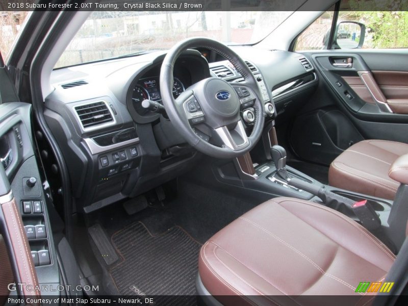 Crystal Black Silica / Brown 2018 Subaru Forester 2.0XT Touring
