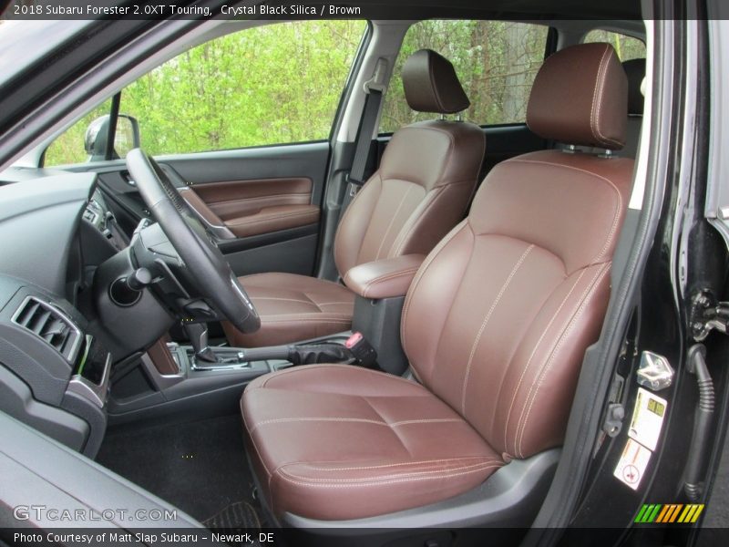 Crystal Black Silica / Brown 2018 Subaru Forester 2.0XT Touring