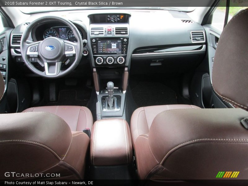 Crystal Black Silica / Brown 2018 Subaru Forester 2.0XT Touring