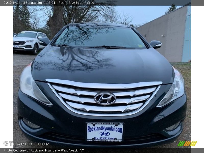 Pacific Blue Pearl / Gray 2012 Hyundai Sonata Limited 2.0T