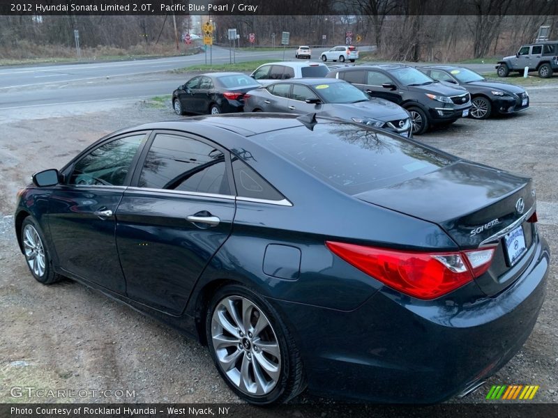 Pacific Blue Pearl / Gray 2012 Hyundai Sonata Limited 2.0T