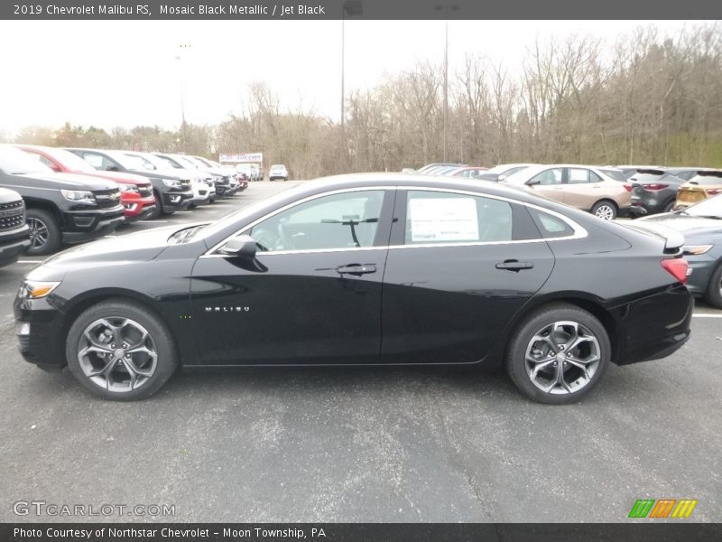 Mosaic Black Metallic / Jet Black 2019 Chevrolet Malibu RS