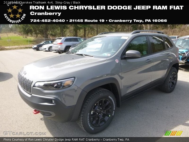 Sting-Gray / Black 2019 Jeep Cherokee Trailhawk 4x4