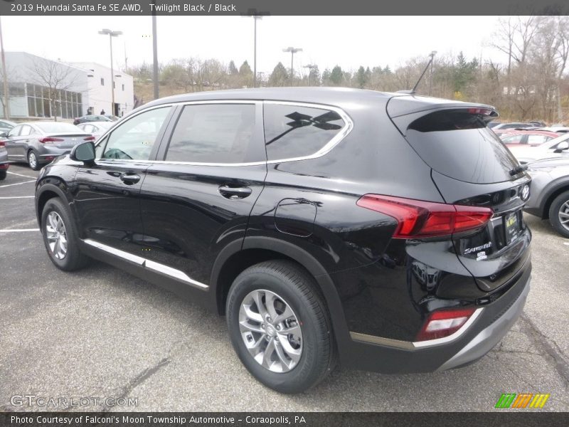 Twilight Black / Black 2019 Hyundai Santa Fe SE AWD