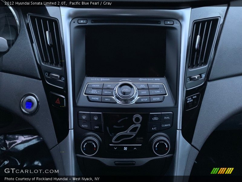 Pacific Blue Pearl / Gray 2012 Hyundai Sonata Limited 2.0T