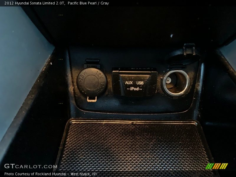 Pacific Blue Pearl / Gray 2012 Hyundai Sonata Limited 2.0T