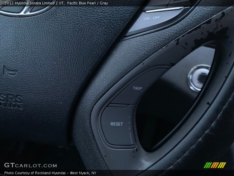 Pacific Blue Pearl / Gray 2012 Hyundai Sonata Limited 2.0T