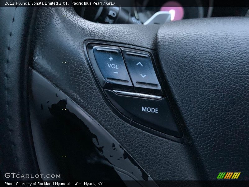 Pacific Blue Pearl / Gray 2012 Hyundai Sonata Limited 2.0T