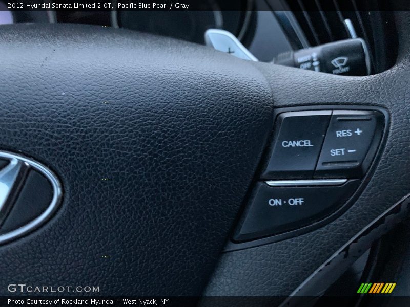 Pacific Blue Pearl / Gray 2012 Hyundai Sonata Limited 2.0T