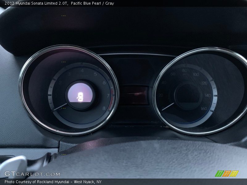 Pacific Blue Pearl / Gray 2012 Hyundai Sonata Limited 2.0T