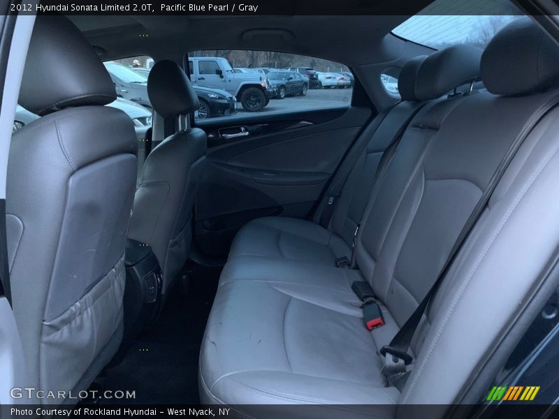 Pacific Blue Pearl / Gray 2012 Hyundai Sonata Limited 2.0T