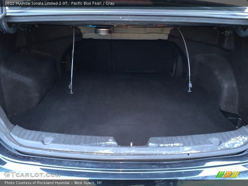 Pacific Blue Pearl / Gray 2012 Hyundai Sonata Limited 2.0T